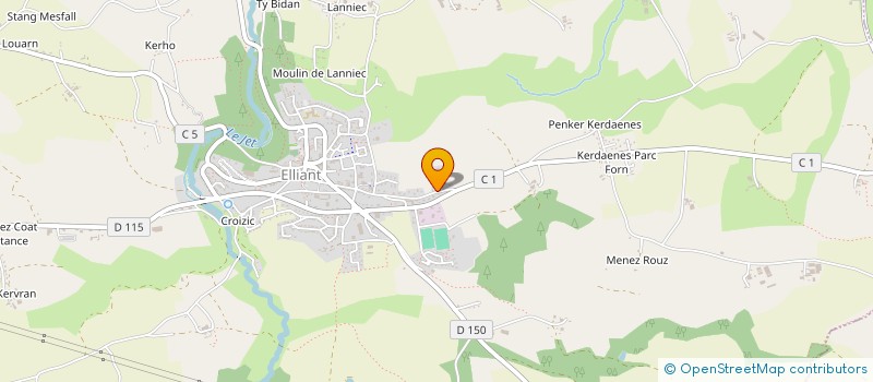 localisation de l'entreprise MONSIEUR MEDERIC KERHOAS  ELLIANT