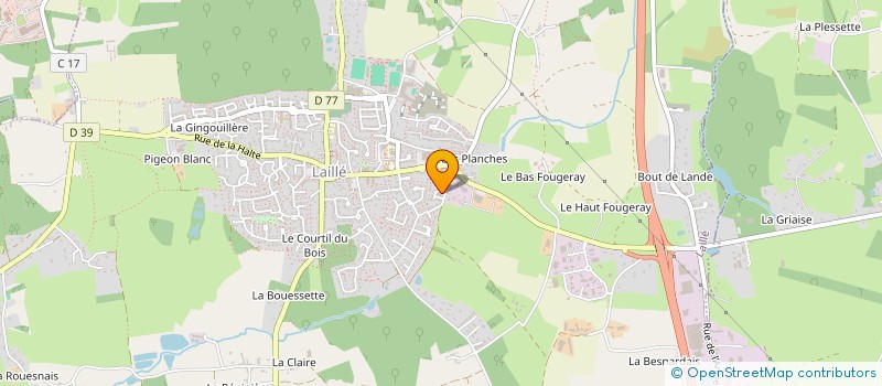 localisation de l'entreprise MONSIEUR MEDOUNE M'BOUP  LAILLE