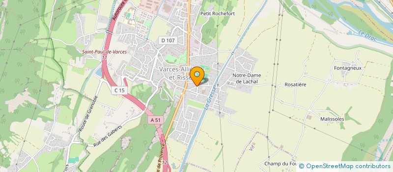 localisation de l'entreprise MONSIEUR MEGUENI BOUKACEM à VARCES-ALLIERES-ET-RISSET