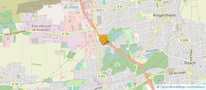 localisation de l'entreprise MONSIEUR MEHDI BESSIR  KINGERSHEIM