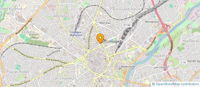 localisation de l'entreprise MONSIEUR MEHDI MARCHANDON à LIMOGES