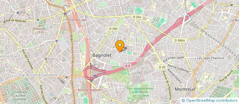 localisation de l'entreprise MONSIEUR MEHMET OZDEMIR à BAGNOLET