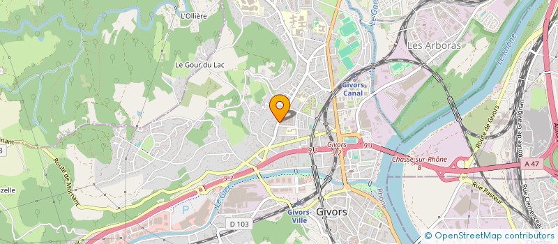 localisation de l'entreprise MONSIEUR MEHMET TEKIN à GIVORS