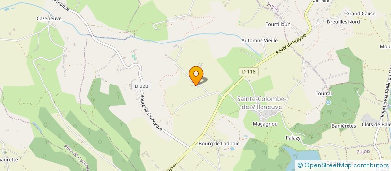 localisation de l'entreprise MONSIEUR MEL KOMBILE-SOUTHE  SAINTE-COLOMBE-DE-VILLENEUVE