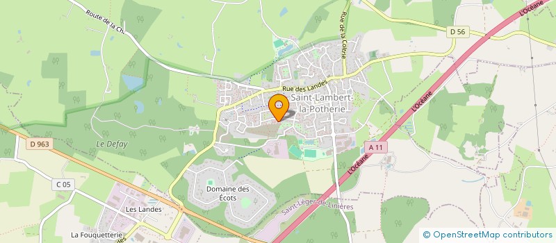 localisation de l'entreprise MONSIEUR MELCHISEDEK NGAMBOU DJATCHE  SAINT-LAMBERT-LA-POTHERIE