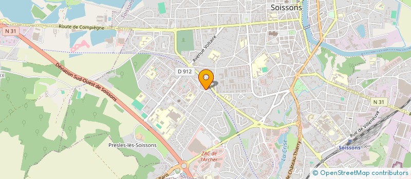 localisation de l'entreprise MONSIEUR MELUSIN COVACI à SOISSONS