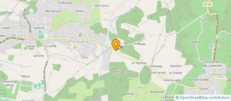 localisation de l'entreprise MONSIEUR MELVIN BAUD  POMPIGNAC