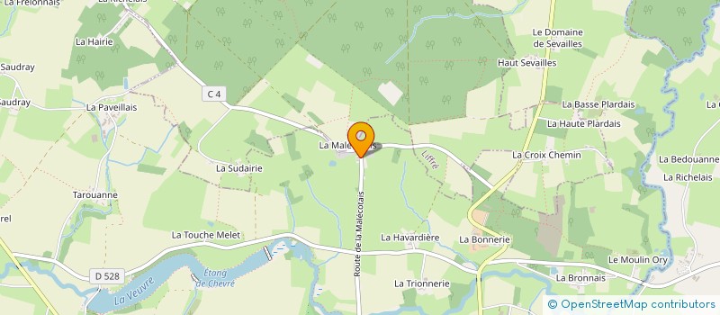 localisation de l'entreprise MONSIEUR MELVIN BRETON  LA BOUEXIERE