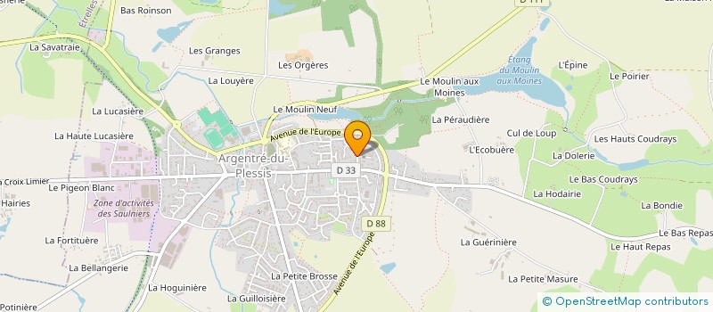 localisation de l'entreprise MONSIEUR MELVIN CHABAULT  ARGENTRE-DU-PLESSIS