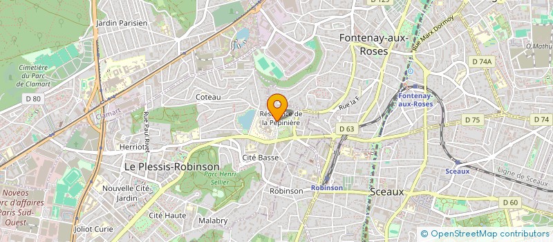 localisation de l'entreprise MONSIEUR MELVIN CHASSAING  LE PLESSIS-ROBINSON