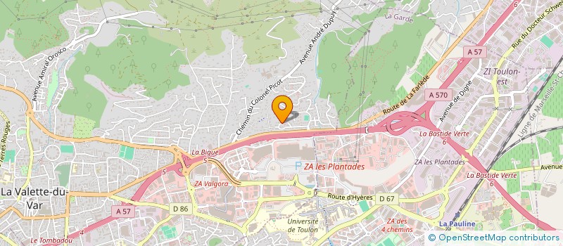 localisation de l'entreprise MONSIEUR MELVIN CHAULIAGUET à LA VALETTE-DU-VAR