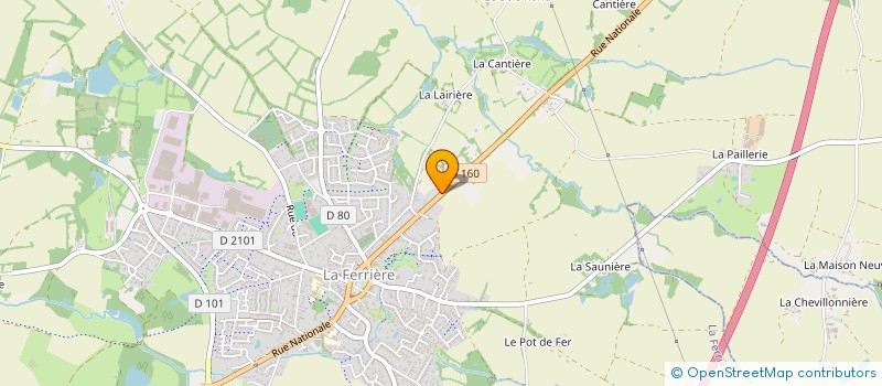 localisation de l'entreprise MONSIEUR MELVIN GOURMAUD  LA FERRIERE