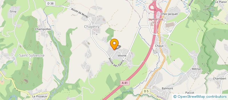 localisation de l'entreprise MONSIEUR MELVIN GREAUX  CHAPEIRY