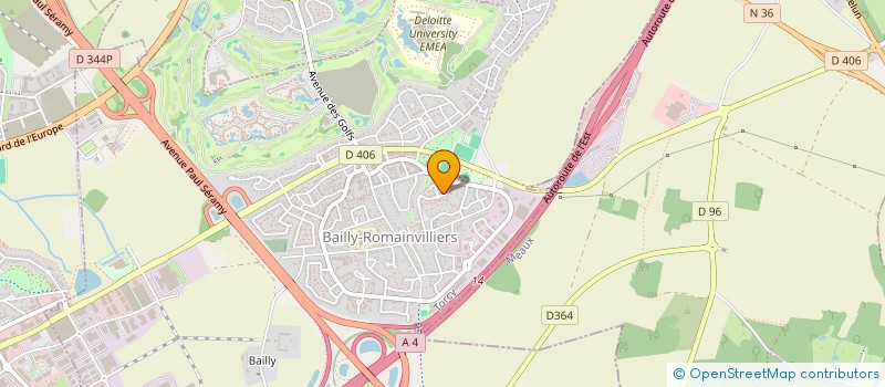 localisation de l'entreprise MONSIEUR MELVIN KONDA  BAILLY-ROMAINVILLIERS