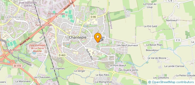 localisation de l'entreprise MONSIEUR MELVIN LAMOTTE  CHANTEPIE