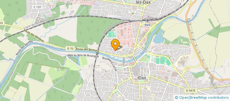 localisation de l'entreprise MONSIEUR MELVYN LEFORT  DAX