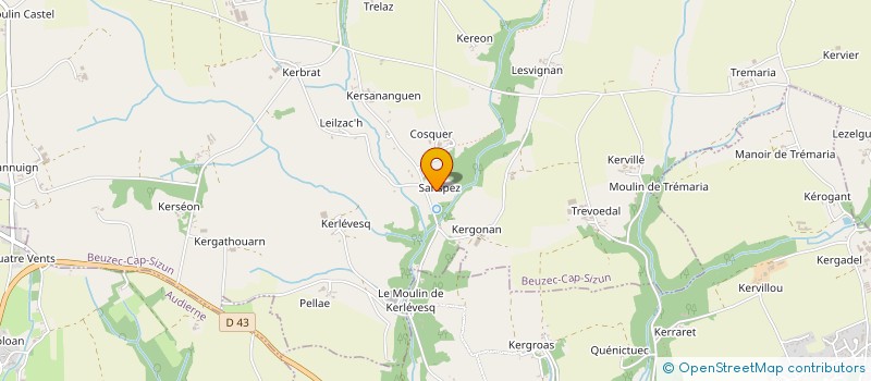localisation de l'entreprise MONSIEUR MELVYN MOURRAIN  BEUZEC-CAP-SIZUN