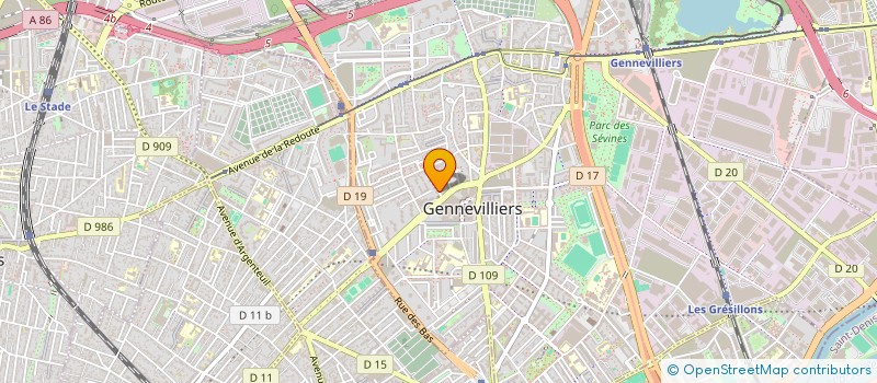 localisation de l'entreprise MONSIEUR MENAD ABDELLI à GENNEVILLIERS