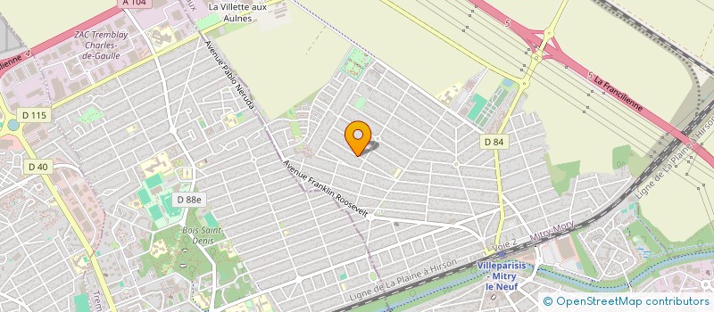 localisation de l'entreprise MONSIEUR MENELAS FABIEN  MITRY-MORY