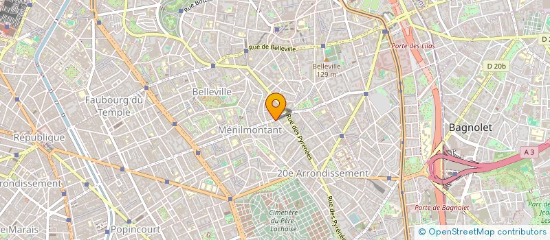 localisation de l'entreprise MONSIEUR MENILMONTANT JOSS DE  PARIS