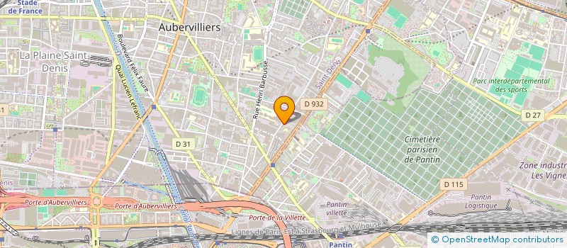 localisation de l'entreprise MONSIEUR MENOUAR ACHIR  AUBERVILLIERS