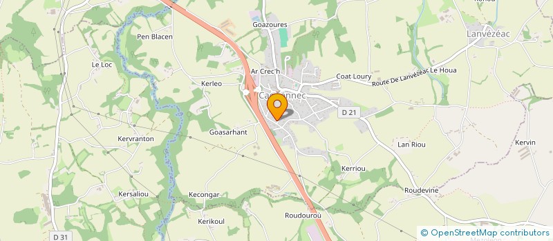 localisation de l'entreprise MONSIEUR MEO HOLLINGUE  CAOUENNEC-LANVEZEAC