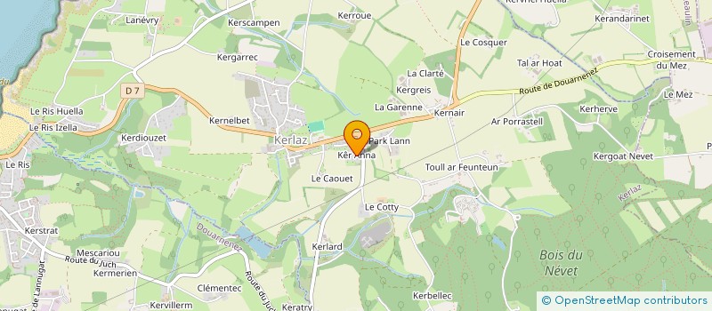 localisation de l'entreprise MONSIEUR MERIADEC BELLEOCH  DOUARNENEZ