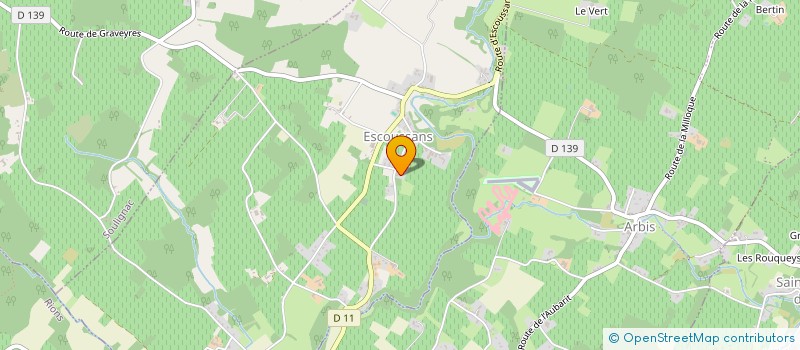 localisation de l'entreprise MONSIEUR MERLIN GREZE--BIES  ESCOUSSANS