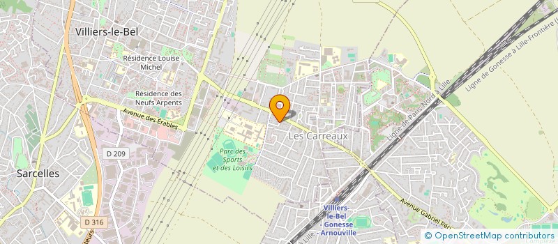 localisation de l'entreprise MONSIEUR MERVIL EVENS JUNIOR DELORME  VILLIERS-LE-BEL