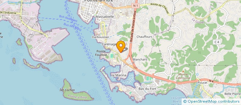 localisation de l'entreprise MONSIEUR MERVIN JOHN  LES ABYMES