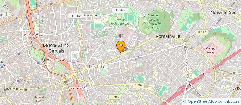 localisation de l'entreprise MONSIEUR MERWAN ESRHYER  LES LILAS