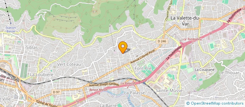 localisation de l'entreprise MONSIEUR MERWANE HADJOUDJ  TOULON