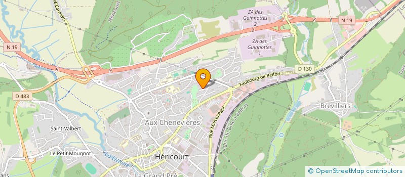 localisation de l'entreprise MONSIEUR MESUT PALAZ  HERICOURT