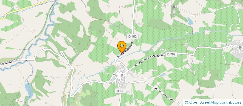 localisation de l'entreprise MONSIEUR MICAEL TEIXEIRA CORREIA  ALAIGNE