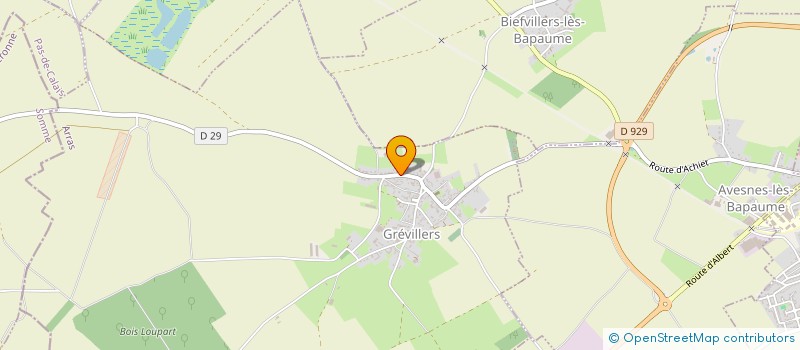localisation de l'entreprise MONSIEUR MICHAEL BENOIT  GREVILLERS