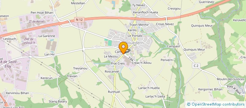 localisation de l'entreprise MONSIEUR MICHAEL BERTOLINI  PLOUEDERN