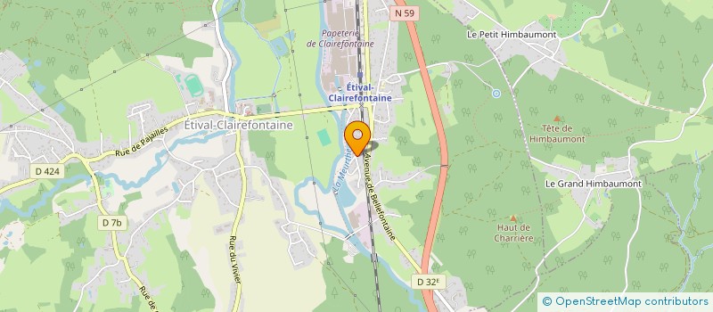 localisation de l'entreprise MONSIEUR MICHAEL BIZET  ETIVAL-CLAIREFONTAINE