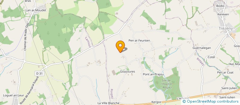 localisation de l'entreprise MONSIEUR MICHAEL BOCQUET  ROSPEZ