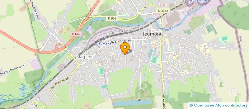 localisation de l'entreprise MONSIEUR MICHAEL BOULANGER  JEUMONT