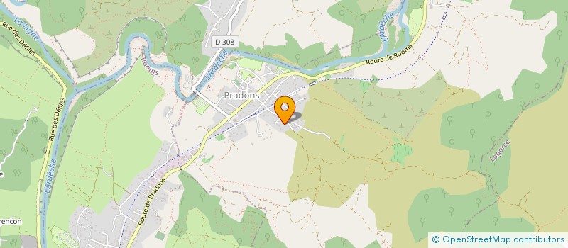 localisation de l'entreprise MONSIEUR MICHAEL CHAVAUDRA  PRADONS