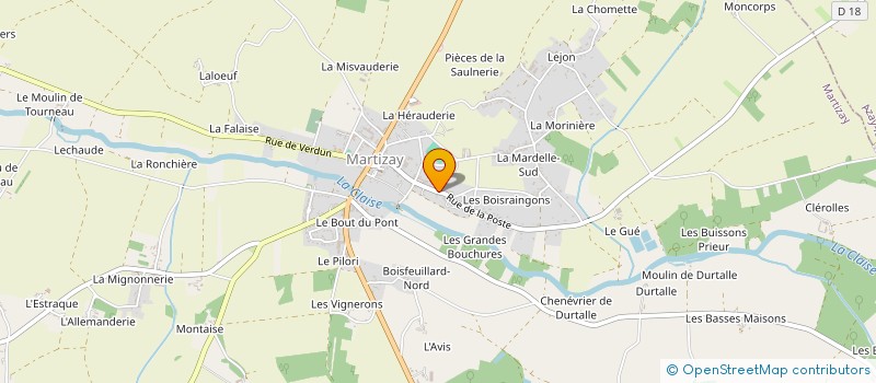 localisation de l'entreprise MONSIEUR MICHAEL DOUADY à MARTIZAY