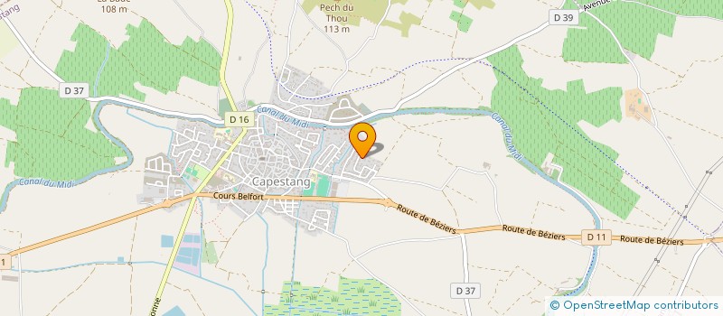 localisation de l'entreprise MONSIEUR MICHAEL DUMOULIN  CAPESTANG