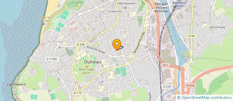 localisation de l'entreprise MONSIEUR MICHAEL EVERARD  OUTREAU