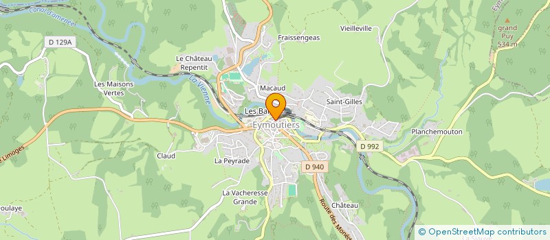 localisation de l'entreprise MONSIEUR MICHAEL GAUDY  EYMOUTIERS