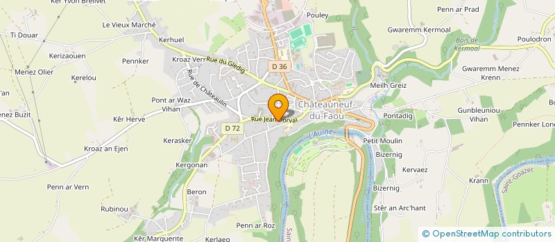 localisation de l'entreprise MONSIEUR MICHAEL GOUARIN à CHATEAUNEUF-DU-FAOU