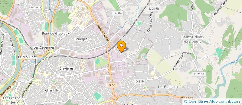 localisation de l'entreprise MONSIEUR MICHAEL HUGON  SAINT-PRIVAT-DES-VIEUX