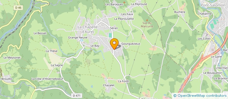 localisation de l'entreprise MONSIEUR MICHAEL HYVERNAT  LA CHAPELLE D'AUREC