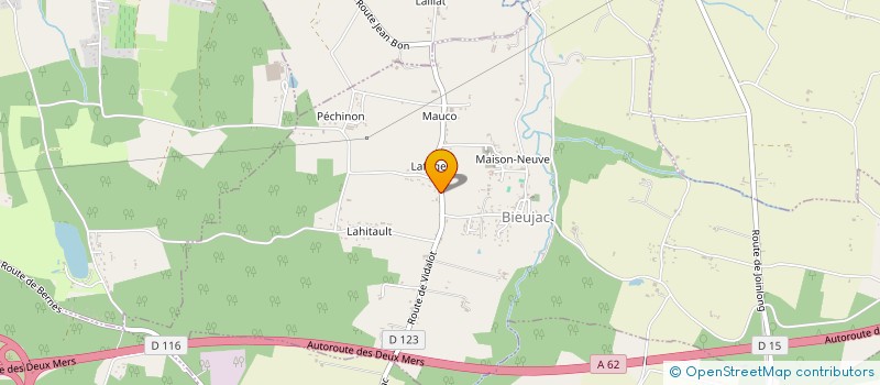 localisation de l'entreprise MONSIEUR MICHAEL LAFLEUR  BIEUJAC