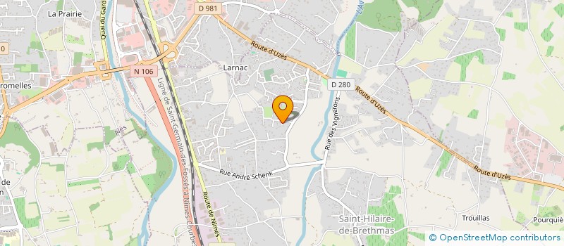 localisation de l'entreprise MONSIEUR MICHAEL LALLEMAND  SAINT-HILAIRE-DE-BRETHMAS