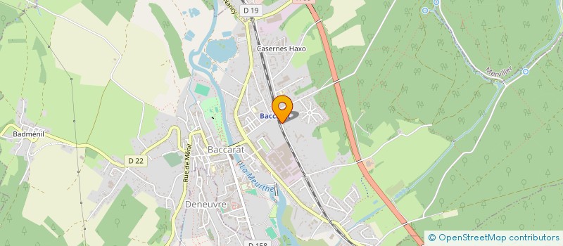 localisation de l'entreprise MONSIEUR MICHAEL LECOMTE  BACCARAT